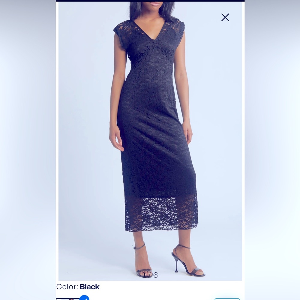 Black lace dress